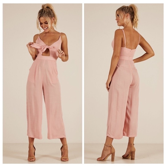 SHOWPO Renewed Jumpsuit In Blush Lenin - Picture 1 of 5